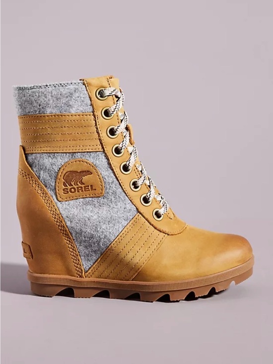 Sorel Shoes - Lexie Wedge Boots Camel Brown Womens 9